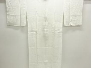 流水に草花模様織出し単衣長襦袢